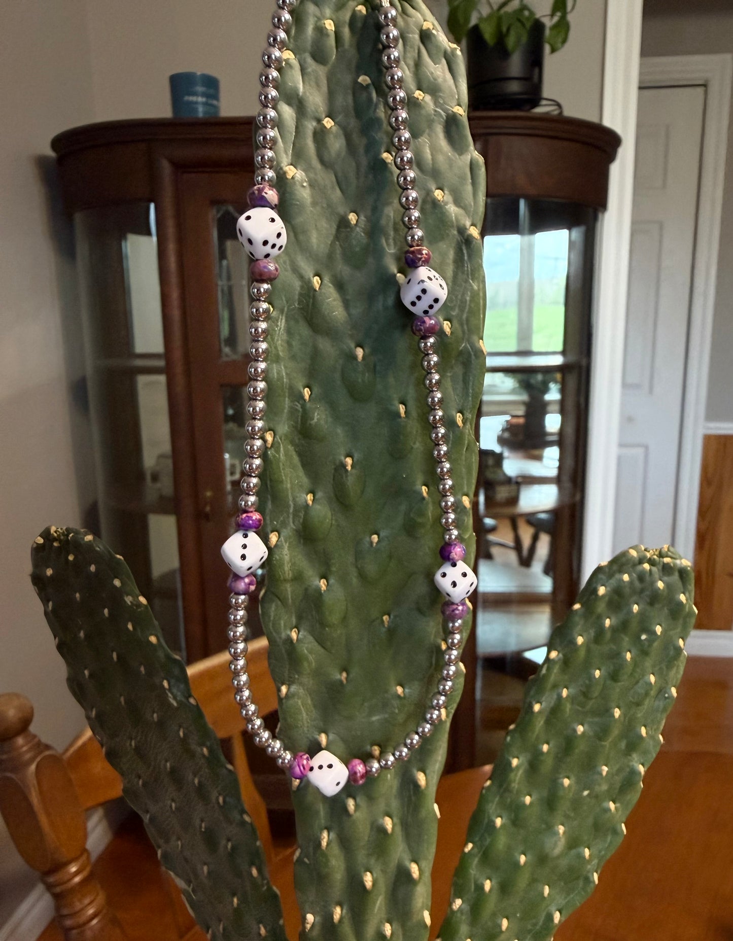 Purple dice ~ chocker