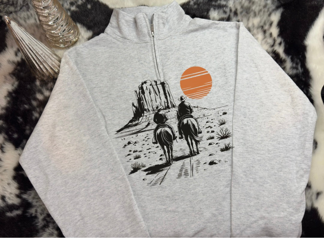 Cowboy Sunset 1/4Zip